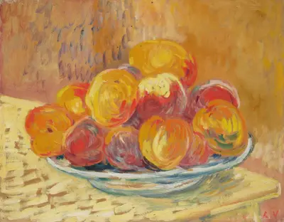 Stilleben med persikor av Louis Valtat