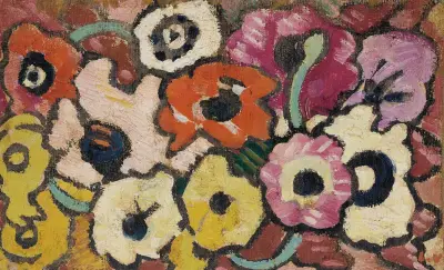 Panel med anemoner av Louis Valtat