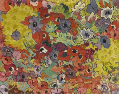 Blomsterrabatt av Louis Valtat