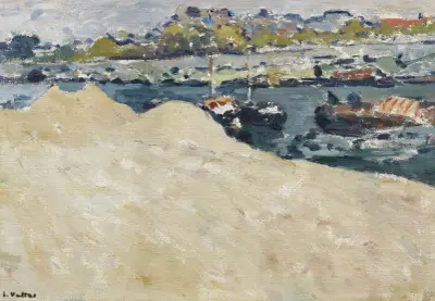 Sablières sur les quais de la Seine à Paris av Louis Valtat
