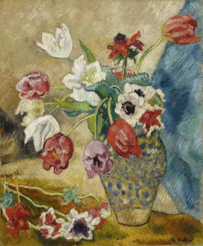 Tulipes et anemones av Louis Valtat