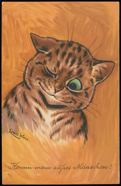 Kom min söta mus! av Louis Wain