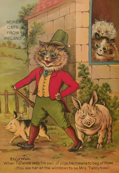 Mehr Katzen aus Irland von Louis Wain
