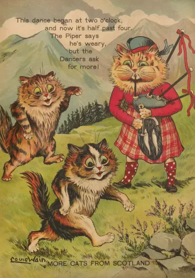 Mehr Katzen aus Schottland von Louis Wain