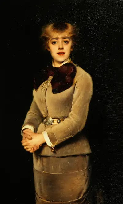 Portrait de Jeanne Samary (1857-1890), sociétaire de la Comédie-Française av Louise Abbéma