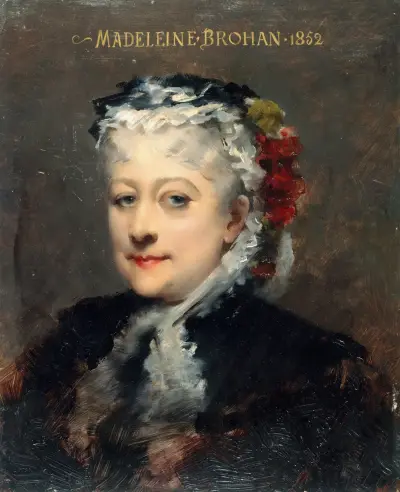 Portrait de Madeleine Brohant (1833-1900), sociétaire de la Comédie-Française av Louise Abbéma