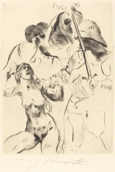 Rovet – III (Frauenraub III) av Lovis Corinth