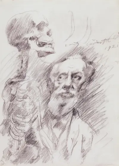 Anatom med skelett av Lovis Corinth