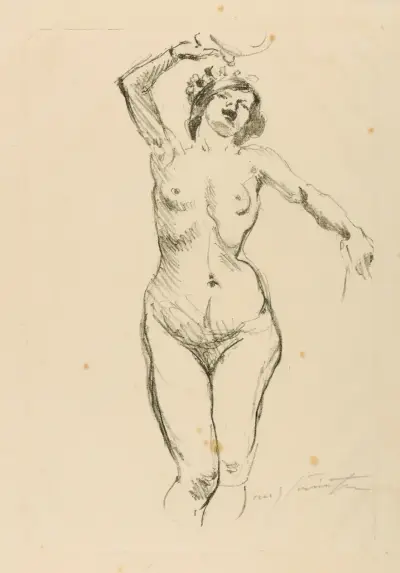 Bacchantin av Lovis Corinth
