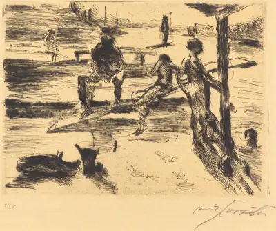 Bathing Place (Badeanstalt) von Lovis Corinth