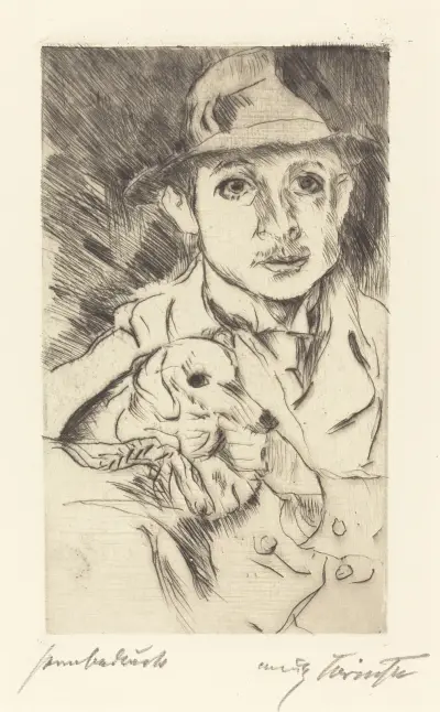 Pojke med hund av Lovis Corinth