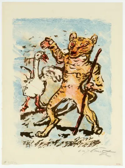 Der Kater Hinze Und Eine Singende Gans av Lovis Corinth