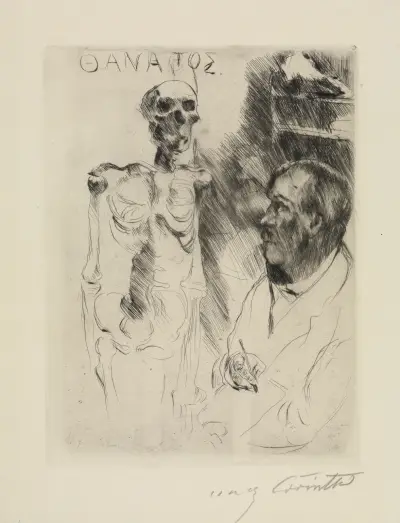 Der Künstler und der Tod I von Lovis Corinth