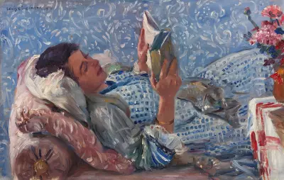 Die Lesende von Lovis Corinth