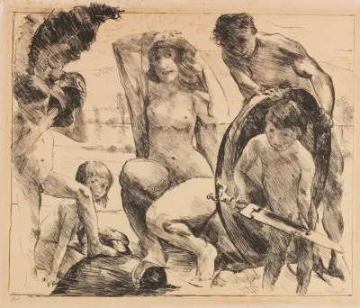 Die Waffen des Mars von Lovis Corinth