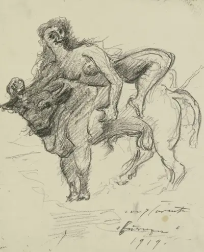 Europa on the bull von Lovis Corinth