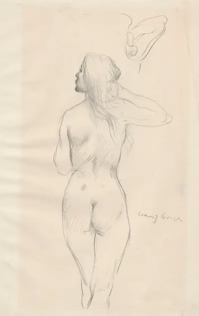 Kvinnlig nakenstudie av Lovis Corinth