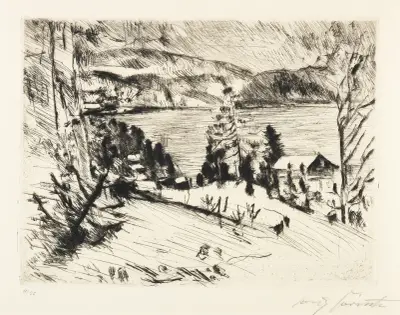 Bergssjö (Walchensee på vintern) av Lovis Corinth