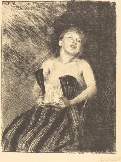 Flicka i korsett av Lovis Corinth