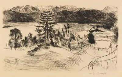 Stor Walchensee-landskapsvy av Lovis Corinth
