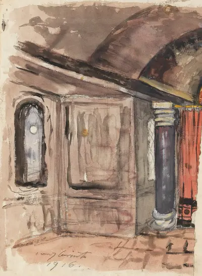 Interiör av Lovis Corinth