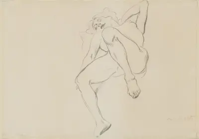Liegender Frauenakt (Studie Ariadne) von Lovis Corinth