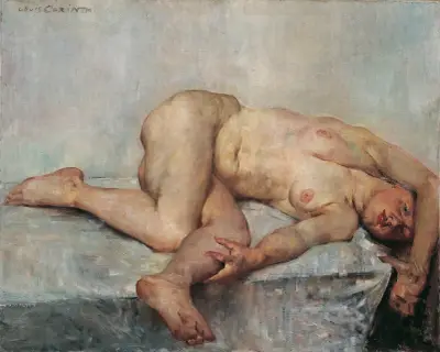Liggande kvinnlig nakenakt av Lovis Corinth