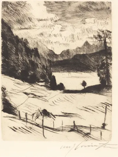 On the Walchen Sea (Am Walchensee) von Lovis Corinth