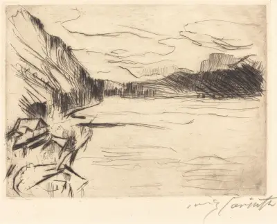 On Walchen Lake (Am Walchensee) von Lovis Corinth