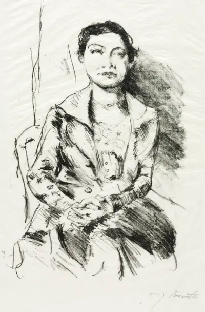 Porträtt av ung kvinna (Anneliese Halbe) av Lovis Corinth