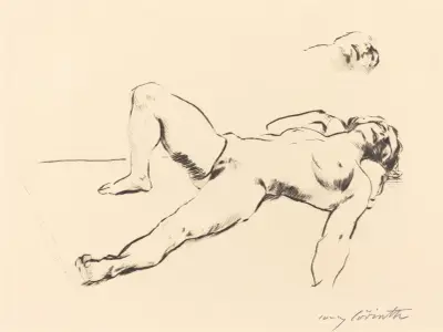 Liggande kvinnlig nakenakt II av Lovis Corinth