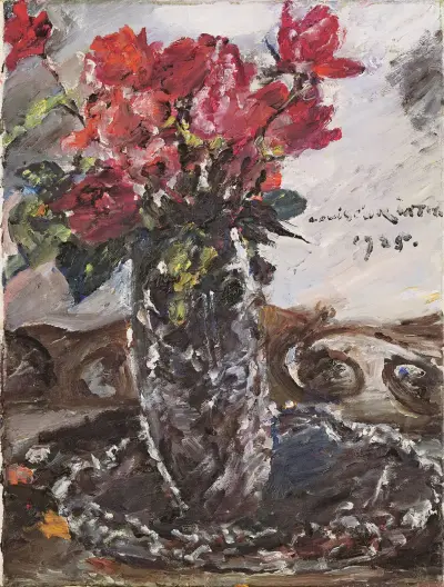 Rote Rosen von Lovis Corinth