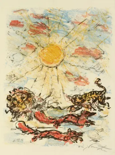 Schlussseite aus der Folge ‘Reinecke Fuchs’ von Lovis Corinth