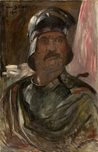 Selbstporträt im Harnisch von Lovis Corinth