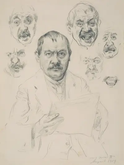 Studien zu einem Selbstbildnis von Lovis Corinth