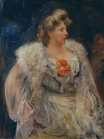 Sångerskan Frieda Halbe av Lovis Corinth