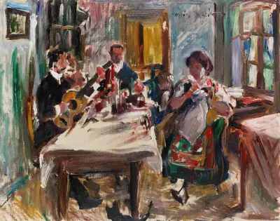 Tiroler Bauernstube von Lovis Corinth