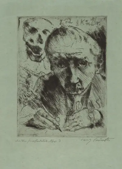 Död och konstnär av Lovis Corinth