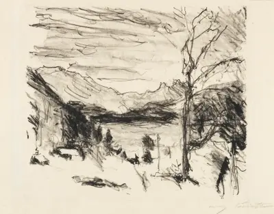 Walchensee im Nebel von Lovis Corinth