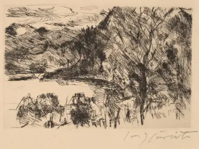 Walchensee with Jochberg von Lovis Corinth