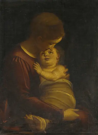 Madonna And Child av Luca Cambiaso