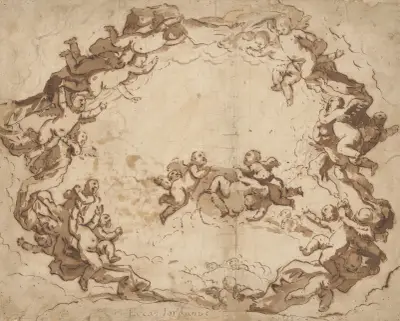 Änglarnas härlighet av Luca Giordano