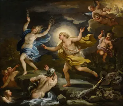 Apollo And Daphne av Luca Giordano