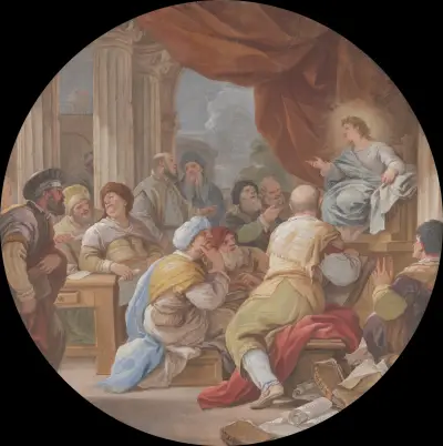 Christ Among the Doctors, 1685 av Luca Giordano