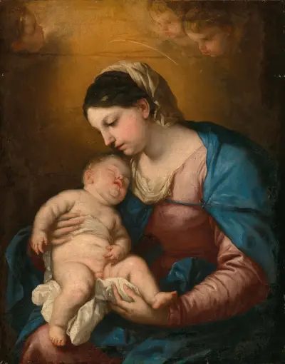 Madonna and Child av Luca Giordano