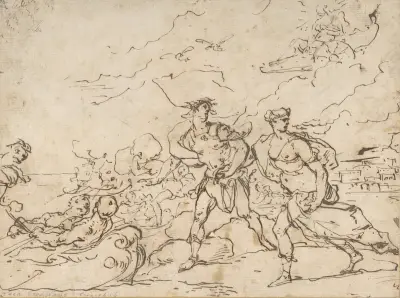 Der Raub der Helena, 1634 von Luca Giordano