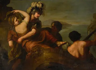 The Abduction Of Helen av Luca Giordano