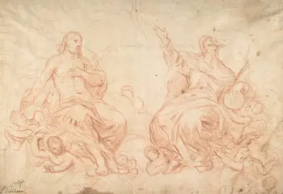 Den heliga treenigheten av Luca Giordano