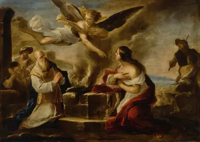 The Sacrifice Of Manoah av Luca Giordano