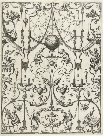 Dekoration mit Grotesken, 1607 – Nr. 4 von Lucas Kilian